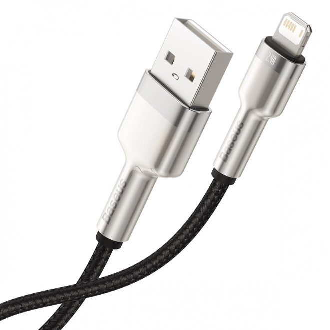 USB kabel za Lightning Baseus Cafule, 2,4A, 1m (črna)