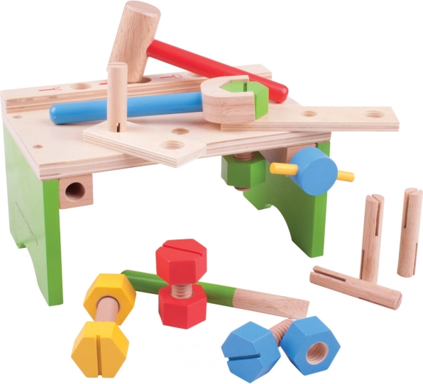 Delavni komplet z orodjem in zabijalnikom Bigjigs Toys