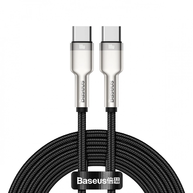 USB-C na USB-C kabel Baseus Cafule 100W, 2m črn