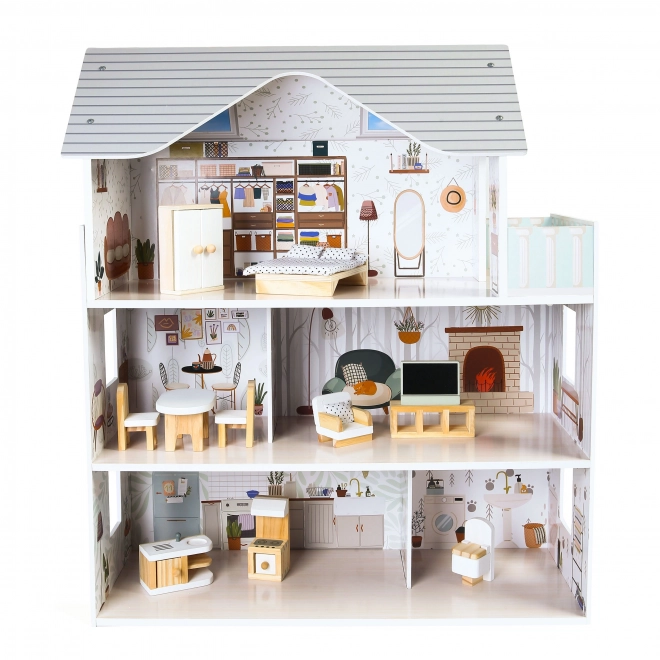 Hiša za lutke s pohištvom Residence Emma ECOTOYS