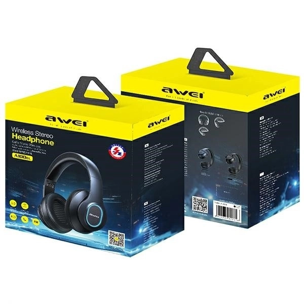 Brezžične slušalke Awei Bluetooth – črna