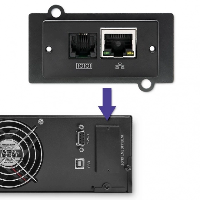 Naprava za neprekinjeno napajanje UPS RACK 1kVA 800W z LCD zaslonom