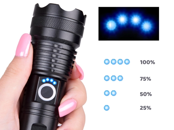 Zmogljiva LED svetilka USB vodoodporna