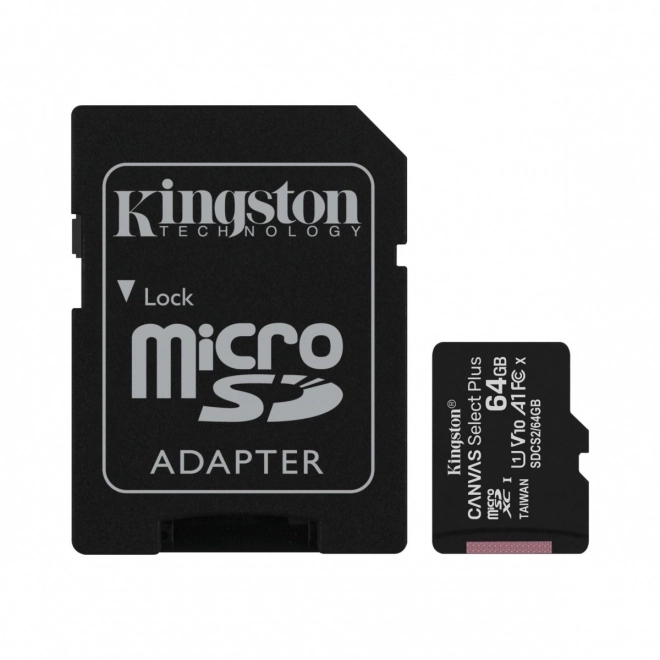 Pomnilniška kartica MicroSD 64GB Canvas Select Plus 100MB/s adapter