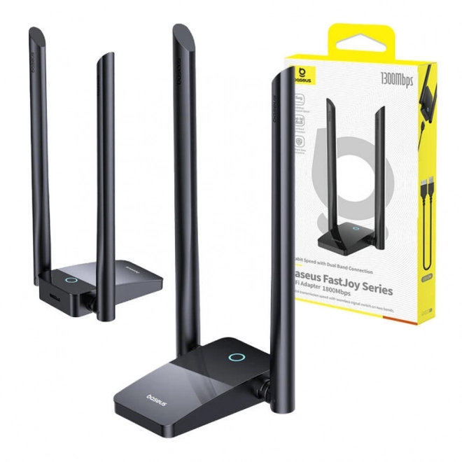 WiFi adapter Baseus FastJoy 1800 Mbps črn
