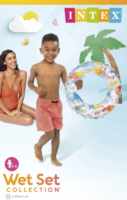 Napenljiv plavalni obroč za otroke 51 cm