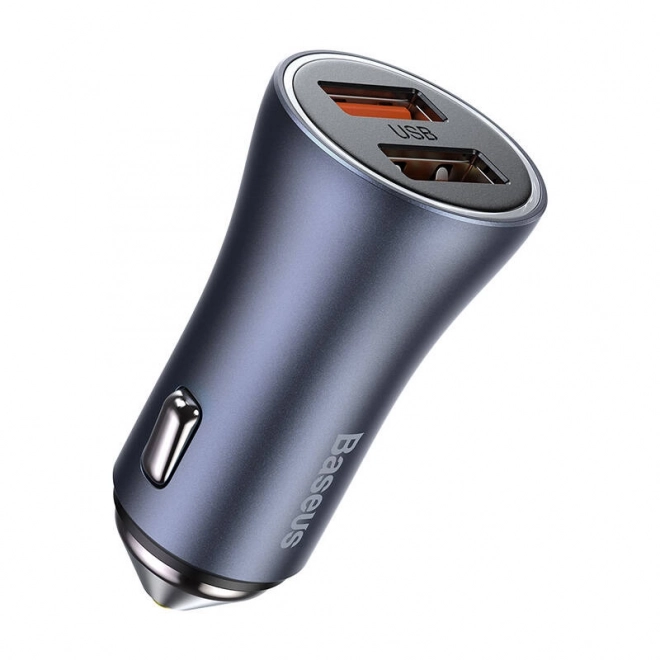 Polnilec za avto Baseus z dvojnim USB in kablom USB-C