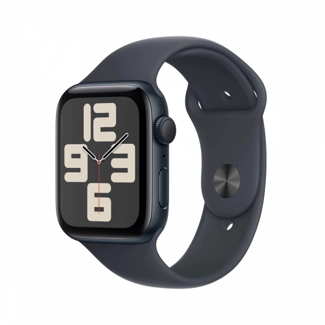 Apple Watch SE GPS z aluminijastim ohišjem 44 mm v barvi polnoči in športnim paščkom velikosti M/L