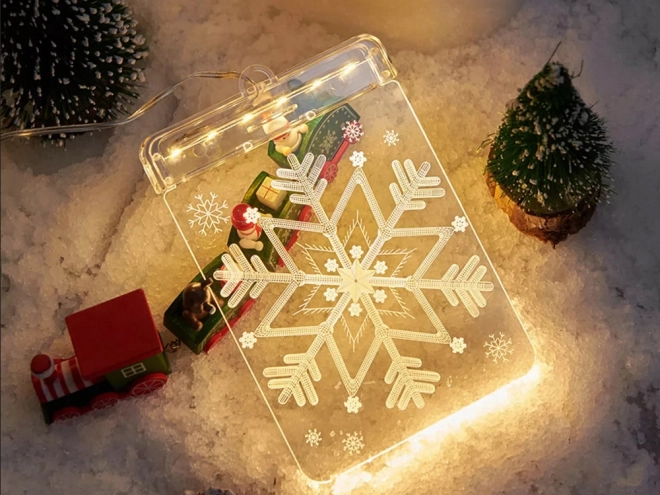 Božično LED vitražno svetilo za okno