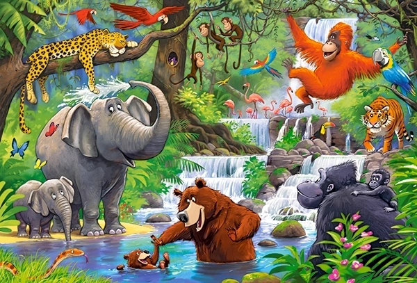 Puzzle Džungelske živali Maxi