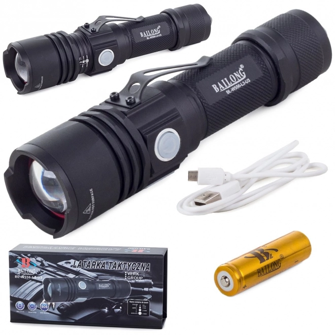 Vojaška taktična svetilka s CREE XM-L T6 LED diodami
