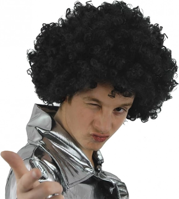 Afro lasulja črna kodrasta za karneval in zabave