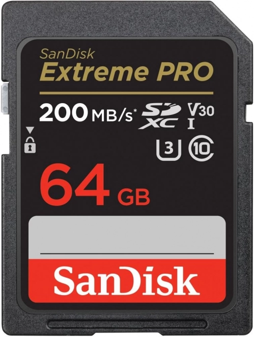 Spominska kartica SANDISK EXTREME PRO SDXC 64GB 200/90 MB/s UHS-I U3 (SDSDXXU-064G-GN4IN)