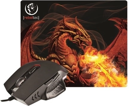 Igralni komplet miška in podloga RED DRAGON