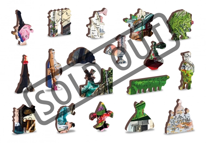Wooden City Leseno puzzle Pariški bistro 2v1, 505 delčkov EKO