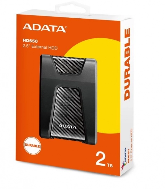 Zunanji trdi disk ADATA HD650 2TB USB 3.1 črn
