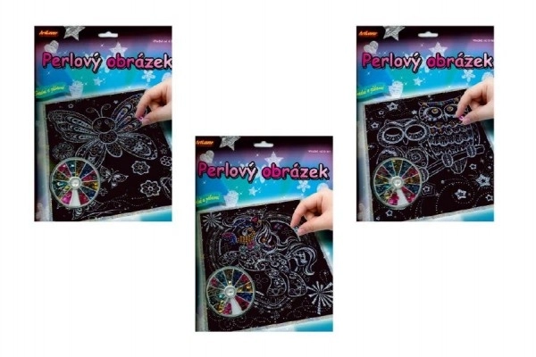 ARTLOVER Biserna slika Sove 20x25 cm