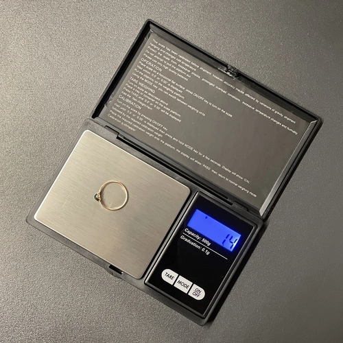 Žepni digitalni tehtnica s natančnostjo 0,1 g in kapaciteto 500 g