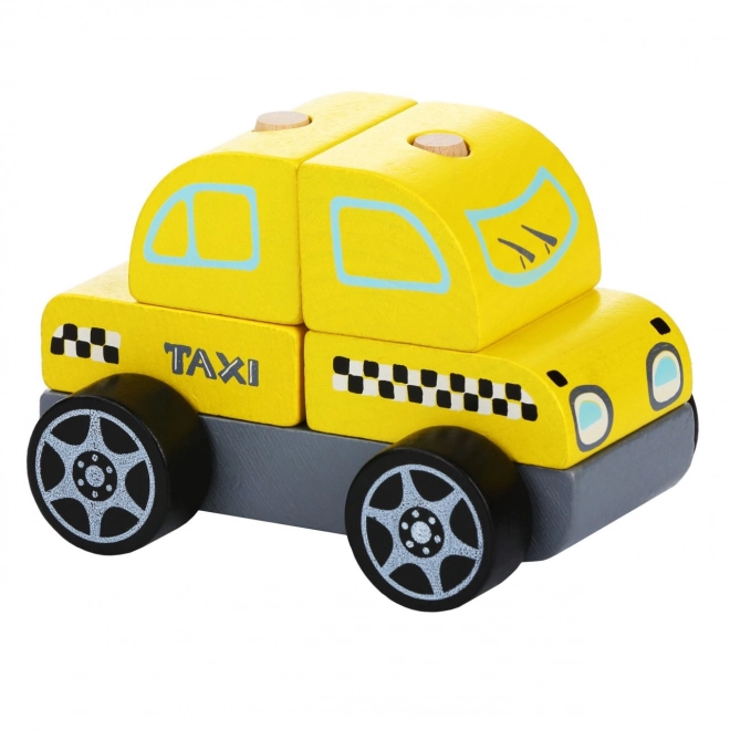 CUBIKA 13159 Taksij voz - lesena sestavljanka 5 delov