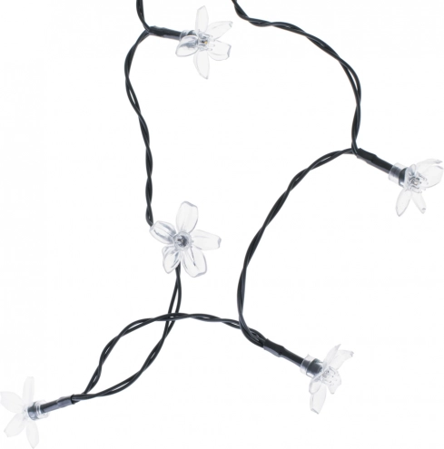 Sončna vrtna svetlobna veriga cvetlice 7 m, 50 LED, multicolor