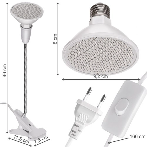 LED žarnica za rast rastlin 200 LED E27