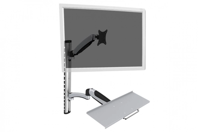 Stenski nosilec za monitor in tipkovnico, max. 27", max. 8kg, vrtljiv 360°