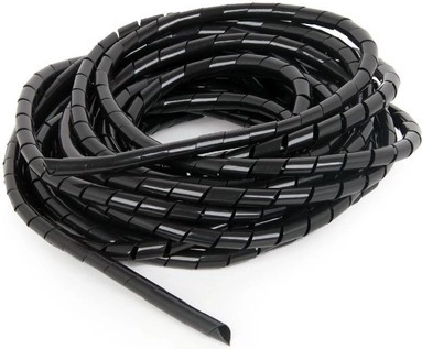 Organizator kablov – spirala 12 mm 10 m črna