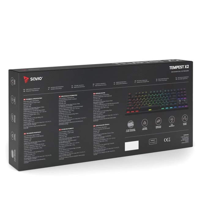 Mehanska tipkovnica Savio Tempest X2 RGB Outemu Brown