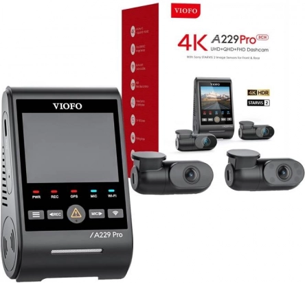 Viofo A229 Pro 3CH 4K WiFi GPS Avtokamera