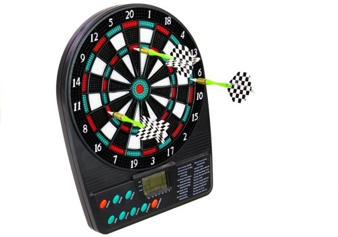 Elektronska tarča digitalna 20x26cm + 3 puščice plast na baterije z zvokom v škatli 21x27x4cm