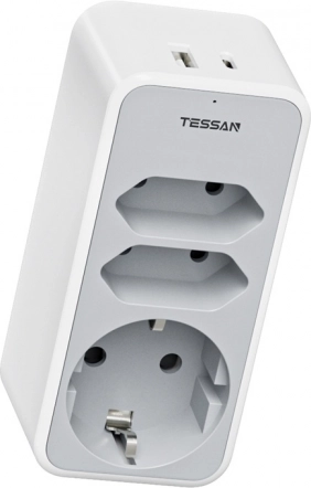 Stenska vtičnica Tessan z USB