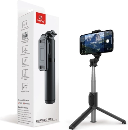 SelfieGo lahek Bluetooth stativ s selfie palico