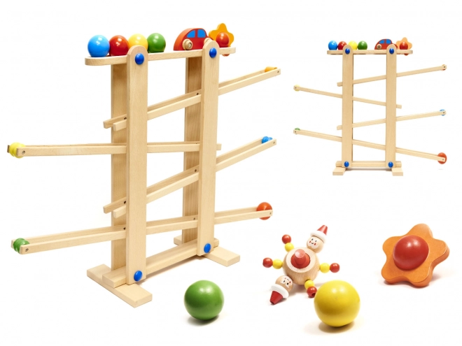 Lesena montessori kroglična steza XXL