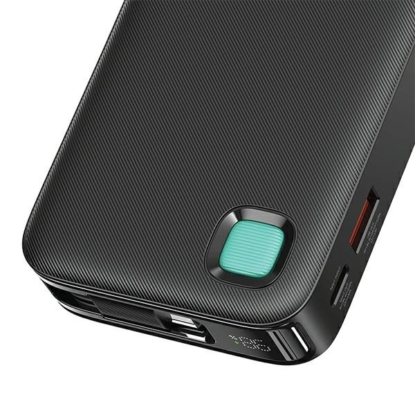 Powerbank s kapaciteto 10000mAh in hitrim polnjenjem 20W z vgrajenim USB-C kablom