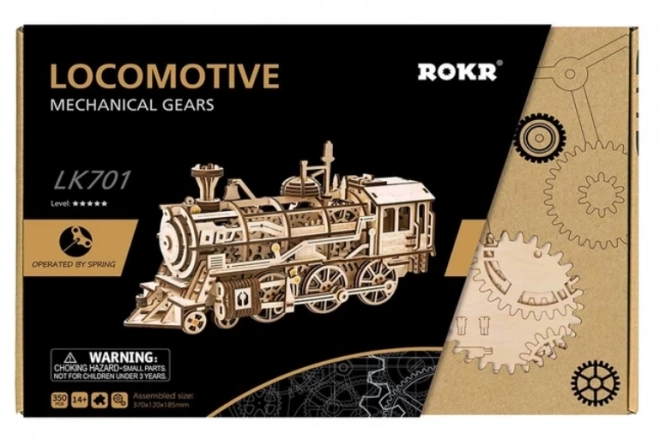 Lokomotiva - 3D lesena sestavljanka
