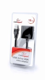 USB 3.0 -> VGA adapter črn