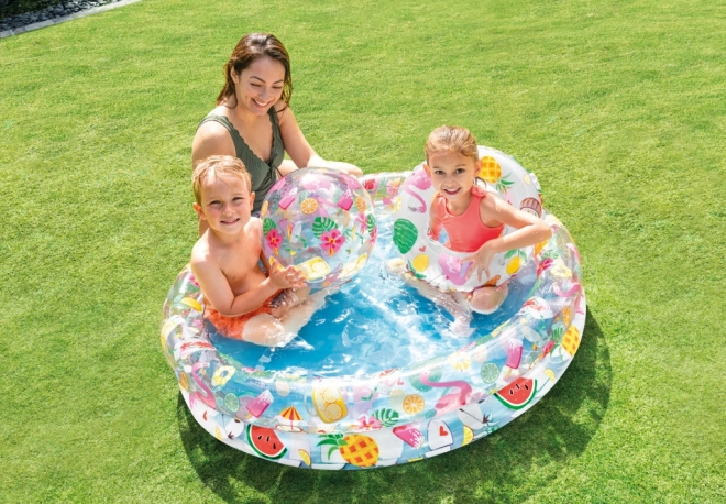 Bazen set sadje in flamingo