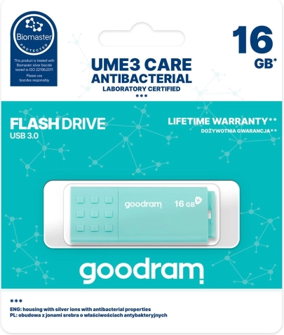 USB ključ GOODRAM UME3 Care 16 GB (USB 3.0) antibakterijski