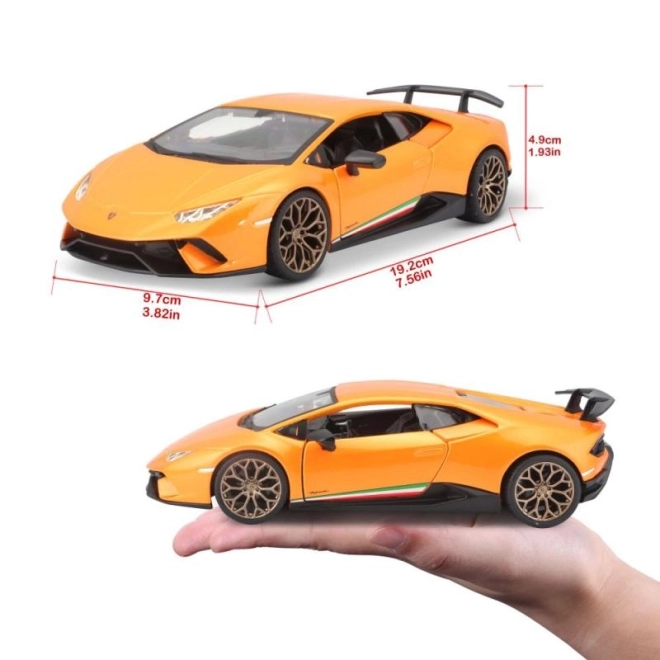 Lamborghini Huracan Performante oranžna model 1:24