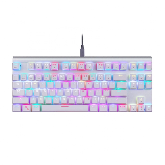 Mehanska igralna tipkovnica Motospeed CK101 RGB (bela)