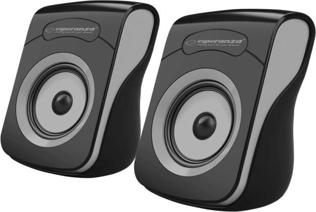 USB zvočniki 2.0 Flamenco črno‑sivi