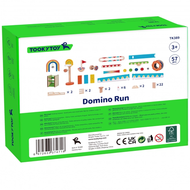 Lesene gradbene kocke domino 2F domino sestavljanka Tooky Toy