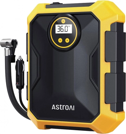 Zračni kompresor ASTROAI 12V, 100 PSI, rumen
