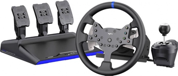 Igralni volan PXN V99 s 3 pedali in prestavno ročico (PC, PS3, PS4, Xbox One, Switch)
