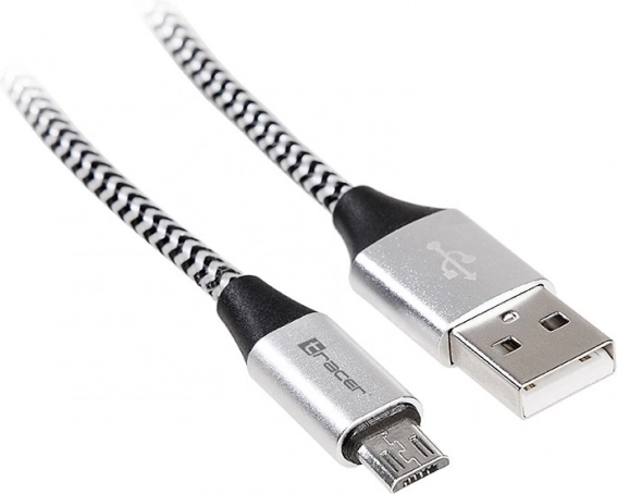 USB kabel 2.0 AM–micro 1 m črno-srebrn