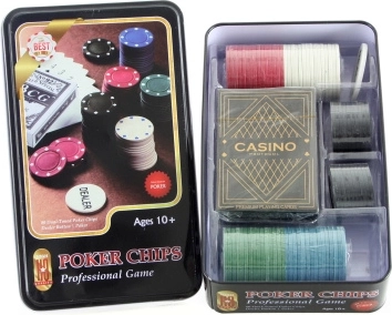Poker komplet v kovinski škatli