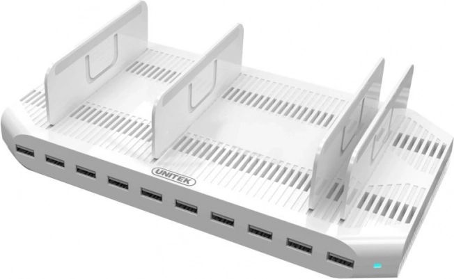 Polnilna postaja 10× USB 2,4 A, 96 W