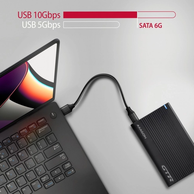 Aluminijasto ohišje za zunanje diske USB3.2 Gen 2 - SATA 6G 2.5" SSD/HDD