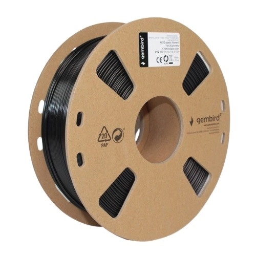 Vlakno za 3D tiskalnik PETG/1,75 mm/1 kg/črno