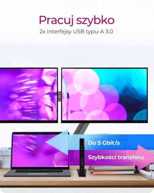 Namizna priklopna postaja Icy Box DisplayLink